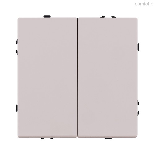 Выключатель кнопочный 2-клавишный 10А/250В, кашемир матовый Kollinger Eclipse EC-025CM - Kollinger