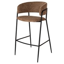 Стул барный Helning, мягкий шенилл, светло-коричневый - Bergenson Bjorn