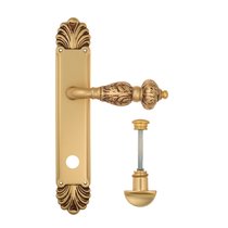 Дверная ручка Venezia Lucrecia WC-2 на планке PL87 французское золото + коричневый