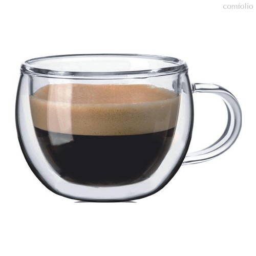Чашка для кофе 80 мл набор 2 шт. двойные стенки термостекло - P.L. Proff Cuisine