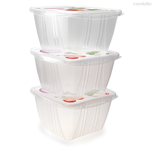 Набор контейнеров SNIPS "Fresh" 1л, для СВЧ и заморозки, 3шт, пластик - Snips