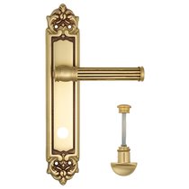 Дверная ручка Venezia Impero WC-2 на планке PL96 французcкое золото + коричневый - Venezia Collezione