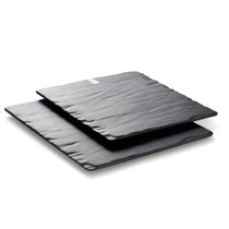 Блюдо 37x2 см квадратное Black пластик меламин - P.L. Proff Cuisine