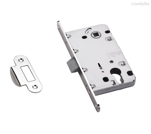 Защёлка под ключевой цилиндр с пластиковым язычком LP 5112CL N, хром блестящий - Archie