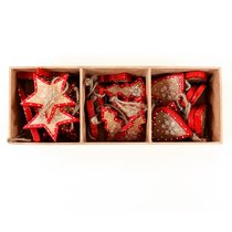 Украшения подвесные Stars/Trees/Hearts, деревянные, в подарочной коробке, 27 шт. - EnjoyMe