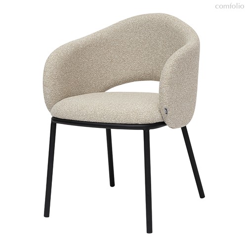 Стул Coastal, букле, крем-брюле/черный - Bergenson Bjorn