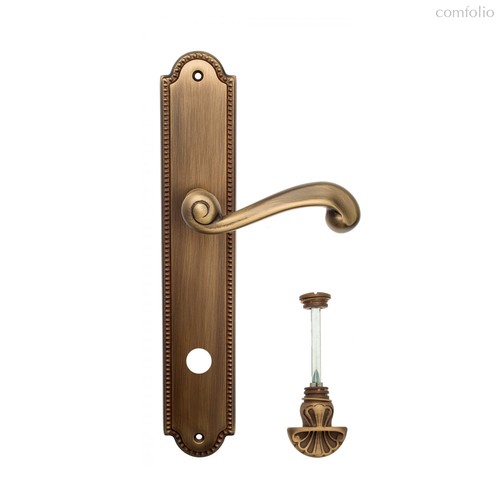 Дверная ручка Venezia Carnevale WC-4 на планке PL98 матовая бронза - Venezia Collezione
