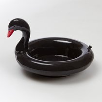 Миска сервировочная керамическая Floatie Black Swan - DOIY