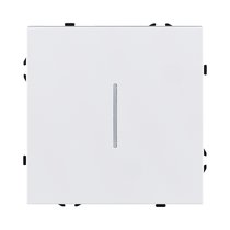 Выключатель 1-клавишный 10А/250В с LED подсветкой, белый матовый Kollinger Eclipse EC-007WH - Kollinger