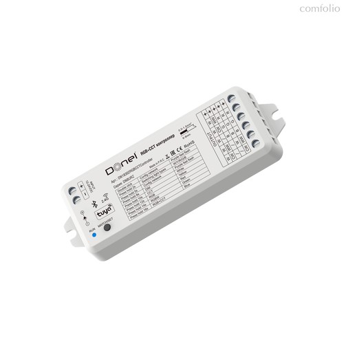 RGB+CCT контроллер , напряжение питания 12-24V DC, 5х3А, выходная мощность 360W, Tuya Bluetoot - Donel