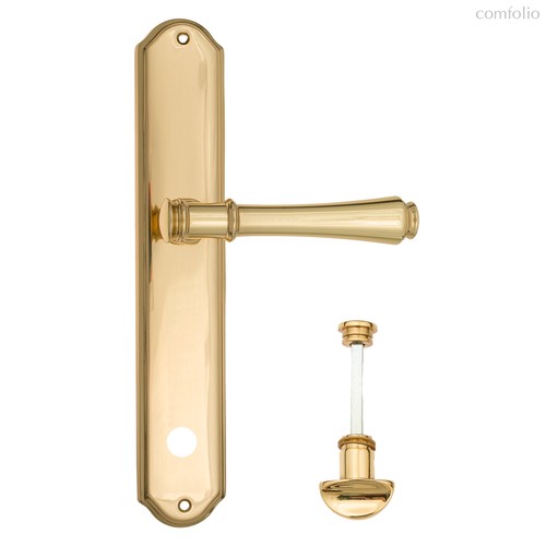 Дверная ручка Venezia Callisto WC-2 на планке PL02 полированная латунь - Venezia Collezione