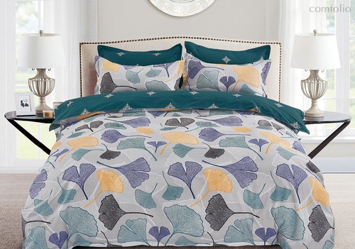 Комплект постельного белья CA-7-653 Дуэт Сатин печатный с наволочками 70х70х2шт.+ 50х70х2шт. - АльВиТек