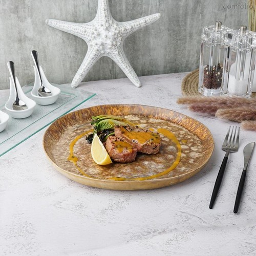 Блюдо круглое 28 см h2,5 см Brown Frutti di Mare P.L. - P.L. Proff Cuisine