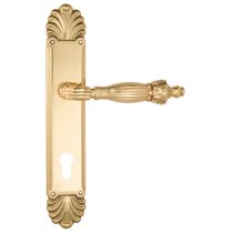 Дверная ручка Venezia Olimpo CYL на планке PL87 полированная латунь - Venezia Collezione