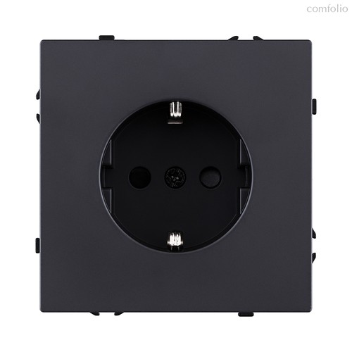 Розетка штепсельная SCHUKO 16A/250 В, черный матовый Kollinger Eclipse EC-014BK - Kollinger