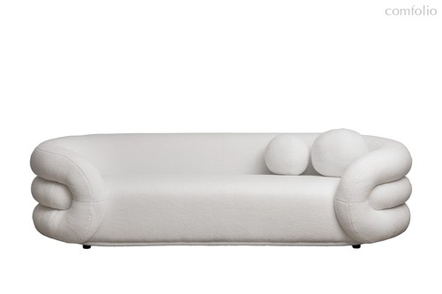 Диван Монблан (Monblan) трехместный букле белый Hush000 232x96x63см - Garda Decor