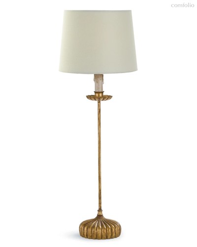 Настольная лампа Грант с белым абажуром, цвет золотой - Louvre Home