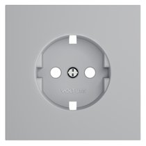 Накладка для розетки с заземлением, S70 серый - Voltum