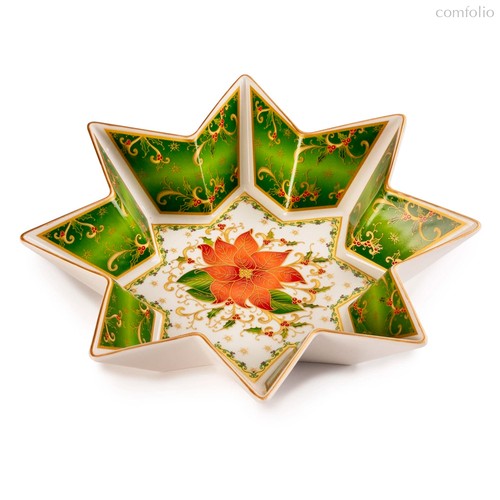 Салатник Lamart Palais Royal Рождественская звезда 25 см, форма звезда, фарфор - Lamart