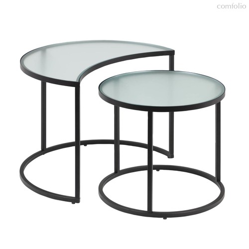 Набор из 2 приставных столиков Bast Ø 65 cm / Ø 47 cm, цвет прозрачный - La Forma
