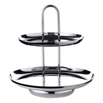 Блюдо двухъярусное Edzard Апус h28 см, сталь нержавеющая