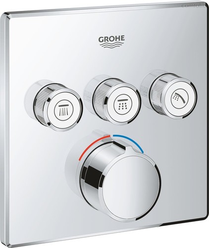 29149000 Grohtherm SmartControl Смеситель на 3 выхода, внешняя часть, хром - Grohe