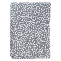 Скатерть серого цвета с принтом Спелая Смородина из коллекции Scandinavian touch, 170х170 см - Tkano