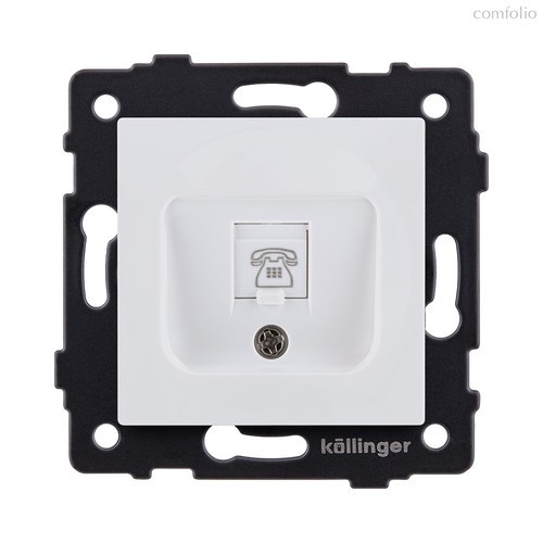 Розетка телефонная RJ11, белый матовый Kollinger REA-009WM для Aspekt, Eleganz, Reflex - Kollinger