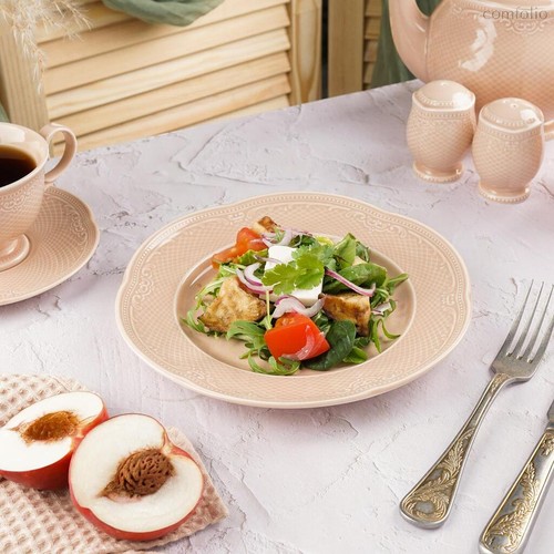 Тарелка d 23 см h2,3 см Aristocrat Peach Tea Noble [6] - Noble