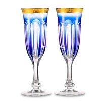 Набор фужеров для шампанского Moser Леди Гамильтон 140 мл, 2 шт, голубой, п/к