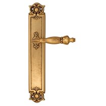 Дверная ручка Venezia Olimpo на планке PL97 французское золото + коричневый - Venezia Collezione