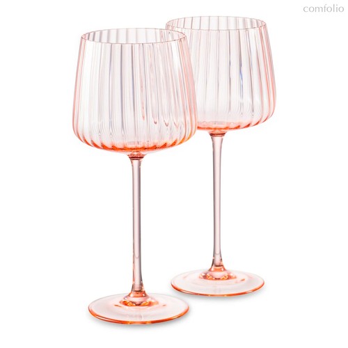 Набор бокалов для красного вина Anna Von Lipa Пульсация 280 мл, 2 шт, стекло хрустальное, розовый - Anna Von Lipa