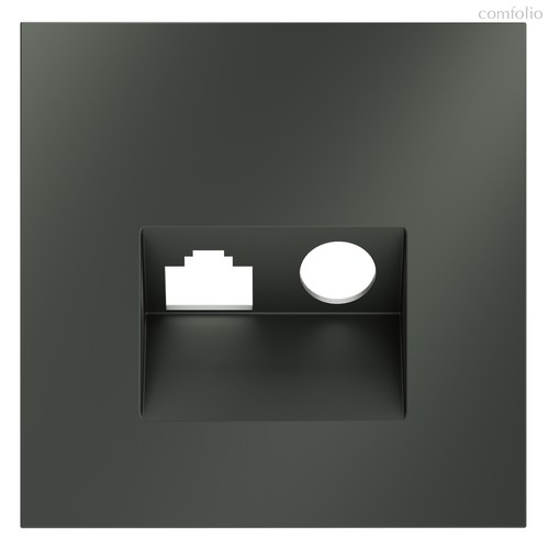 Накладка для розетки TV+RJ45 кат. 6, S70 титан - Voltum