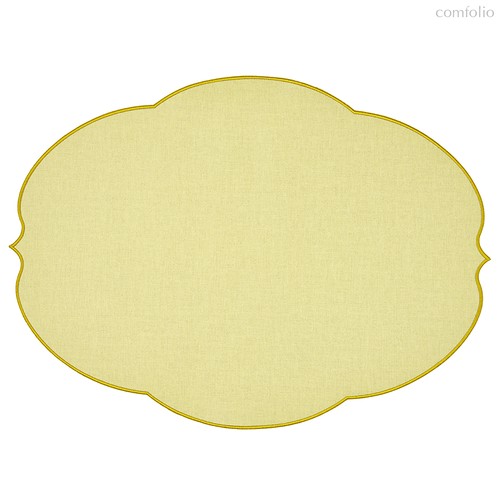Салфетка подстановочная овальная Flowers, 48,8х36 см, желтая - Guzzini