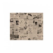 Упаковочная бумага "Газета", крафт, 28*34 см, жиростойкий пергамент 34 г/см2, 1000 шт/уп - Garcia De Pou