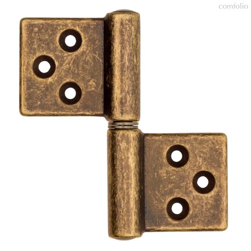 143OA032S_T Петля накладная без врезки ALDEGHI 32x35 античная бронза ПРАВАЯ - Aldeghi Luigi