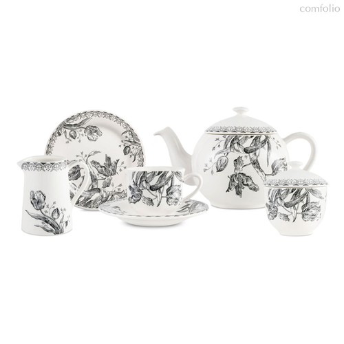 Сервиз чайный Gien Тюльпаны на 6 персон 21 предмет, фаянс - Gien