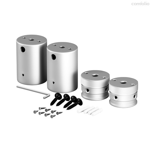 Набор для двухстороннего накладного монтажа круглого неона 360° D25 серебро - Maytoni