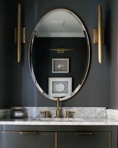 Золотое овальное зеркало Хоган, цвет золотой - Louvre Home