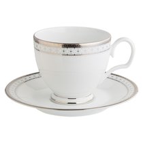 Чашка чайная с блюдцем Noritake "Рочестер,платиновый кант" 240мл - Noritake