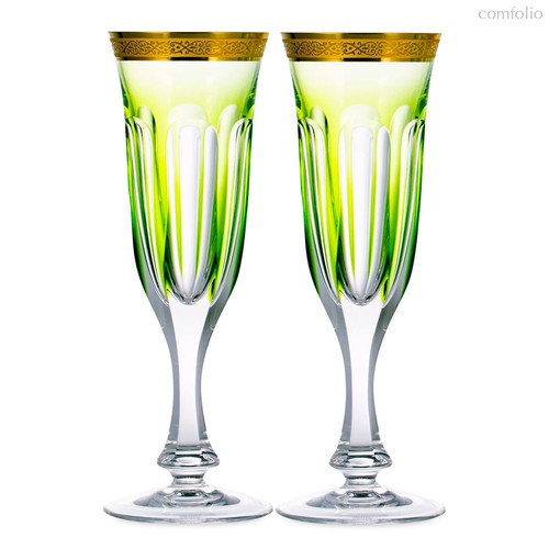 Набор фужеров для шампанского Moser Леди Гамильтон 140 мл, 2 шт, резеда, п/к - Moser
