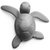 Магнит Save Turtle, темно-серый - Qualy