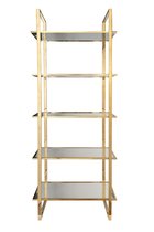 Стеллаж прозр. стекло/золото 81x40x200см - Garda Decor