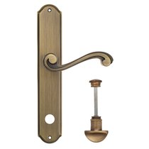 Дверная ручка Venezia Vivaldi WC-2 на планке PL02 матовая бронза - Venezia Collezione