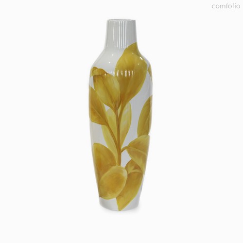 Ваза Leaf высота 80, цвет белый/желтый - Cosmo