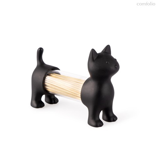 Емкость для соли, перца или зубочисток Cat черный, цвет черный - Balvi