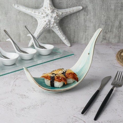 Блюдо для подачи 21*7,4 см h13,5 см Blue Leaf Frutti di Mare P.L. - P.L. Proff Cuisine