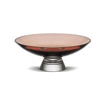 Чаша декоративная Nude Glass Силуэт 22 см, стекло хрустальное, карамельная - Nude Glass