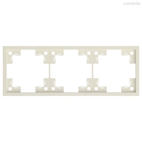 Трехместная рамка 35830 MC, кремовый сатин - Rikett