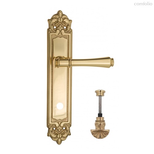 Дверная ручка Venezia Callisto WC-4 на планке PL96 полированная латунь - Venezia Collezione